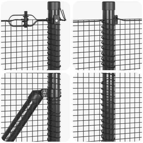 Kerítés oszlopokkal Szürke 0.6 x 50 m Acél