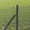 Kerítés oszlopokkal Szürke 0.8 x 50 m Acél
