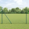 Kerítés oszlopokkal Zöld 1.6 x 10 m PVC-bevonatos acél