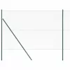 Kerítés oszlopokkal Zöld 1.6 x 10 m PVC-bevonatos acél