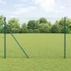 Kerítés oszlopokkal Zöld 1.6 x 10 m PVC-bevonatos acél