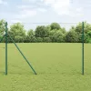 Kerítés oszlopokkal Zöld 1.6 x 10 m PVC-bevonatos acél