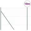 Kerítés oszlopokkal Zöld 1.6 x 10 m PVC-bevonatos acél