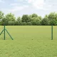 Kerítés oszlopokkal Zöld 0.8 x 25 m PVC-bevonatos acél