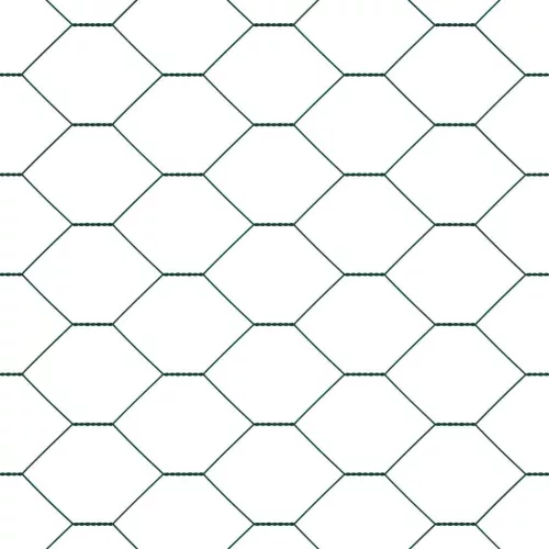 Kerítés oszlopokkal Zöld 0.8 x 25 m PVC-bevonatos acél