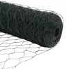Kerítés oszlopokkal Zöld 0.8 x 25 m PVC-bevonatos acél
