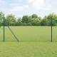 Kerítés oszlopokkal Zöld 1.4 x 25 m PVC-bevonatos acél