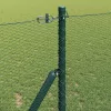 Kerítés oszlopokkal Zöld 1.4 x 25 m PVC-bevonatos acél