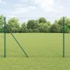 Kerítés oszlopokkal Zöld 1.6 x 25 m PVC-bevonatos acél