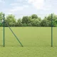 Kerítés oszlopokkal Zöld 1.6 x 25 m PVC-bevonatos acél