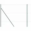 Kerítés oszlopokkal Zöld 1.6 x 25 m PVC-bevonatos acél