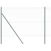Kerítés oszlopokkal Zöld 1.6 x 25 m PVC-bevonatos acél