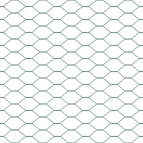 Kerítés oszlopokkal Zöld 0.4 x 50 m PVC-bevonatos acél
