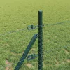 Kerítés oszlopokkal Zöld 0.4 x 50 m PVC-bevonatos acél