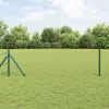 Kerítés oszlopokkal Zöld 0.4 x 50 m PVC-bevonatos acél