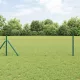 Kerítés oszlopokkal Zöld 0.4 x 50 m PVC-bevonatos acél
