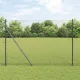 Kerítés oszlopokkal Szürke 1.6 x 10 m PVC-bevonatos acél