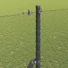 Kerítés oszlopokkal Szürke 1.6 x 10 m PVC-bevonatos acél