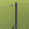 Kerítés oszlopokkal Szürke 1.6 x 10 m PVC-bevonatos acél