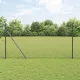 Kerítés oszlopokkal Szürke 1 x 25 m PVC-bevonatos acél