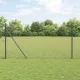Kerítés oszlopokkal Szürke 1 x 25 m PVC-bevonatos acél