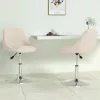 2 db krémszínű bársony forgó étkezőszék