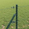 Kerítés oszlopokkal Szürke 0.6 x 50 m PVC-bevonatos acél