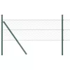 Kerítés oszlopokkal Szürke 0.8 x 50 m PVC-bevonatos acél