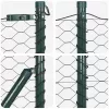 Kerítés oszlopokkal Szürke 0.8 x 50 m PVC-bevonatos acél