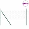 Kerítés oszlopokkal Szürke 0.8 x 50 m PVC-bevonatos acél