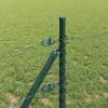 Kerítés oszlopokkal Szürke 0.8 x 50 m PVC-bevonatos acél