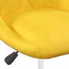 2 db mustársárga bársony forgó étkezőszék