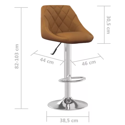 Barna bársony bárszék