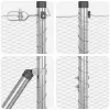 Kerítés oszlopokkal Ezüst 1.6 x 10 m PVC-bevonatos acél