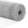 Kerítés oszlopokkal Ezüst 1.6 x 10 m PVC-bevonatos acél