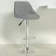 Világosszürke bársony bárszék