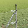 Kerítés oszlopokkal Ezüst 0.8 x 25 m PVC-bevonatos acél