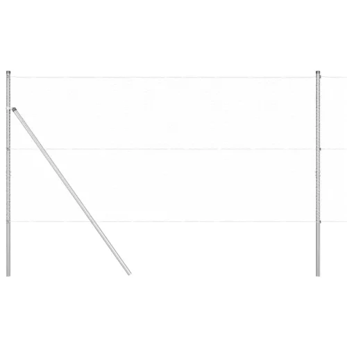 Kerítés oszlopokkal Ezüst 1.2 x 25 m PVC-bevonatos acél