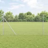 Kerítés oszlopokkal Ezüst 1.2 x 25 m PVC-bevonatos acél