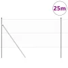 Kerítés oszlopokkal Ezüst 1.2 x 25 m PVC-bevonatos acél