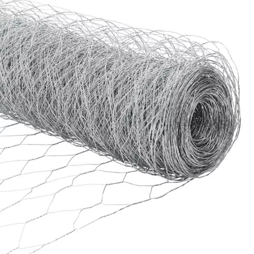Kerítés oszlopokkal Ezüst 1.2 x 25 m PVC-bevonatos acél