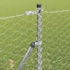 Kerítés oszlopokkal Ezüst 1.4 x 25 m PVC-bevonatos acél