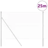 Kerítés oszlopokkal Ezüst 1.5 x 25 m PVC-bevonatos acél