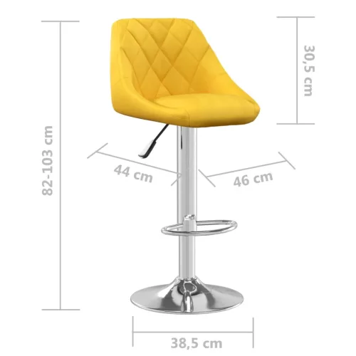 2 db mustársárga bársony bárszék