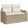 Kerti Kanapé Szett párnával 7 pcs Beige és krém 55 x 55 x 37 cm