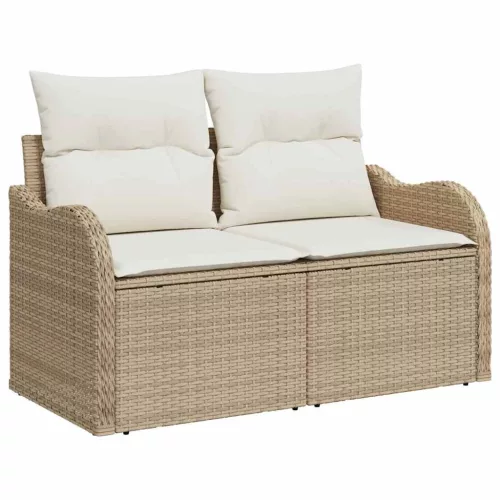 Kerti Kanapé Szett párnával 7 pcs Beige és krém 55 x 55 x 37 cm