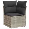 Kerti Kanapé Szett párnával 4 pcs Világosszürke Poli rattan