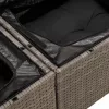 Kerti Kanapé Szett 7 pcs Szürke Poli rattan és porfestett acél