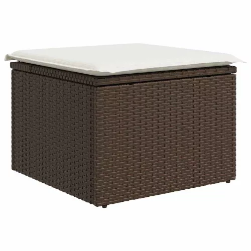 Kerti Kanapé Szett párnával tárolóval 9 pcs Barna és Krém