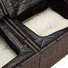 Kerti Kanapé Szett párnával tárolóval 9 pcs Barna és Krém